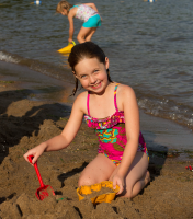 A girl at the beach