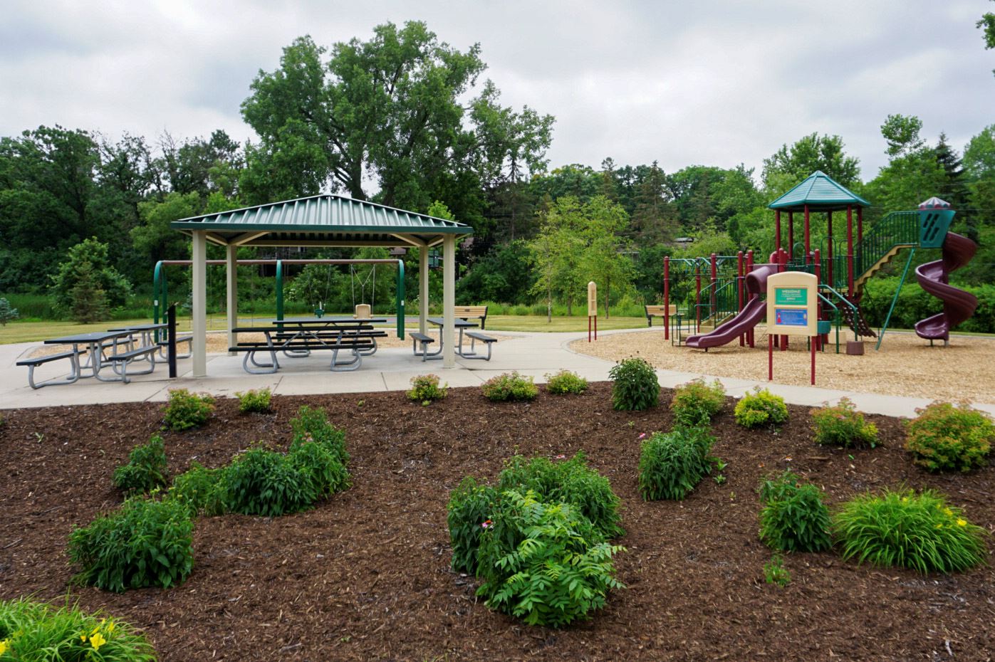 Valentine Hills Park Playground, Picnic Shelter, and Rain Garden