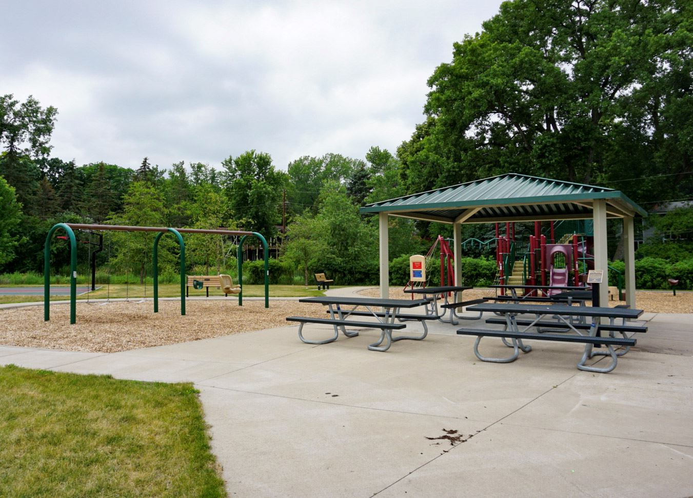 Valentine Hills Park Swingset and Picnic Shelter