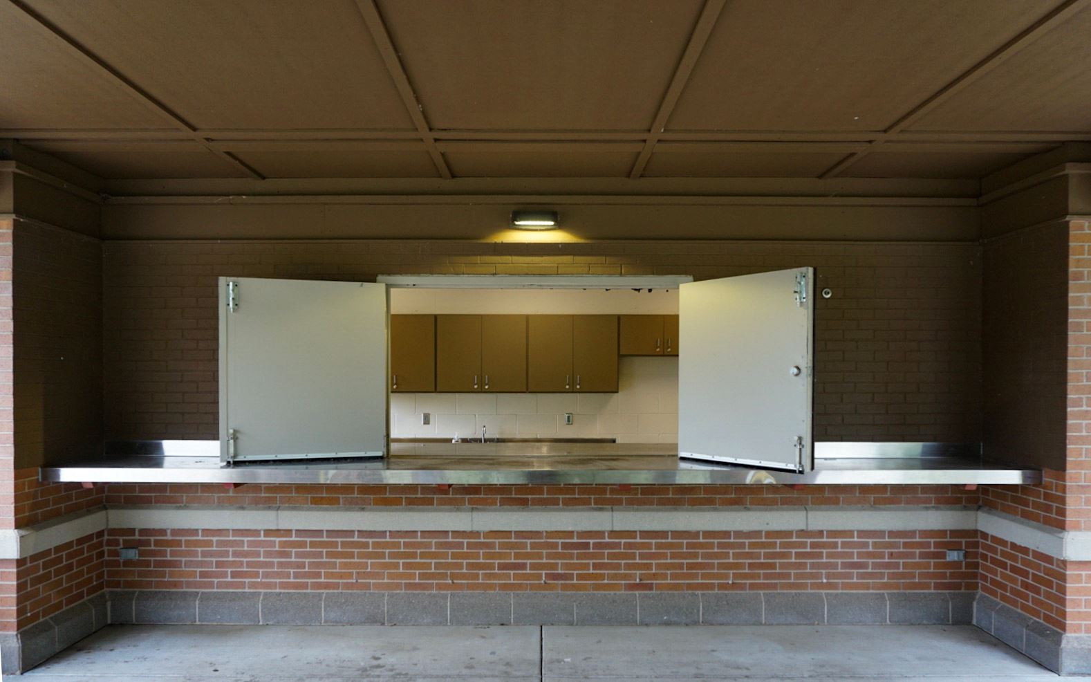 Perry Park Pavilion through Concessions/Kitchen Window