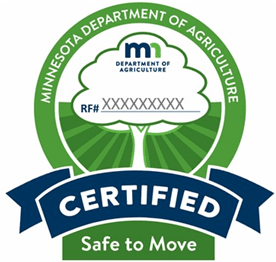MN Department of Agriculture EAB Certified Safe to Move Seal